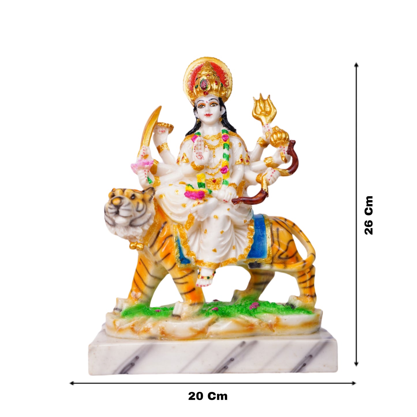 मां दुर्गा मूर्ति (26 cm) – 7-दिवसीय प्राण प्रतिष्ठित