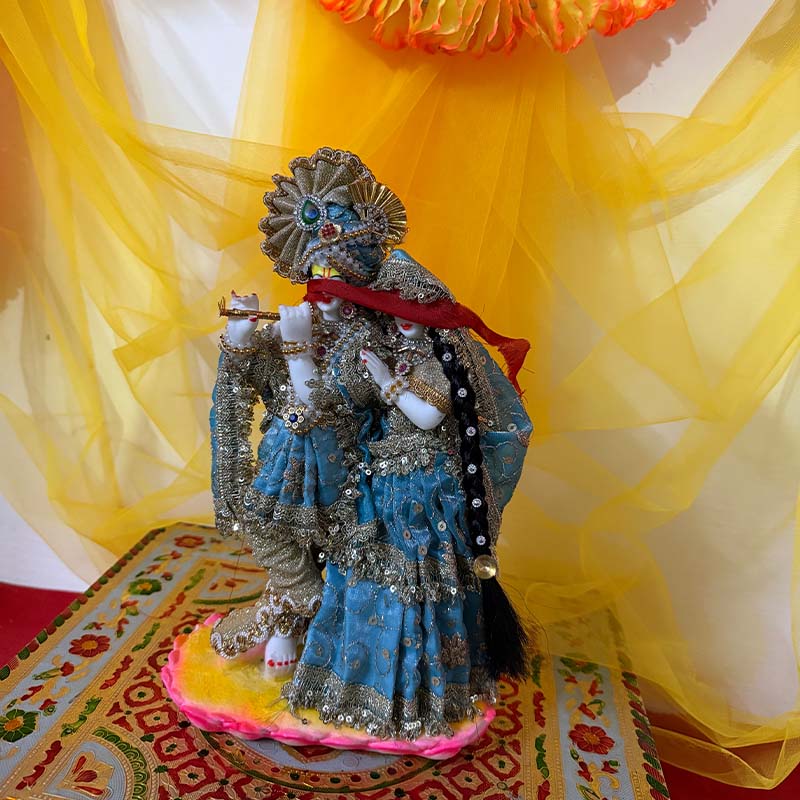 राधा कृष्ण युगल जोड़ी मूर्ति – 7-दिवसीय प्राण प्रतिष्ठित