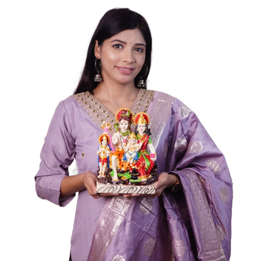 शिव परिवार मूर्ति (22 cm) – 7-दिवसीय प्राण प्रतिष्ठित