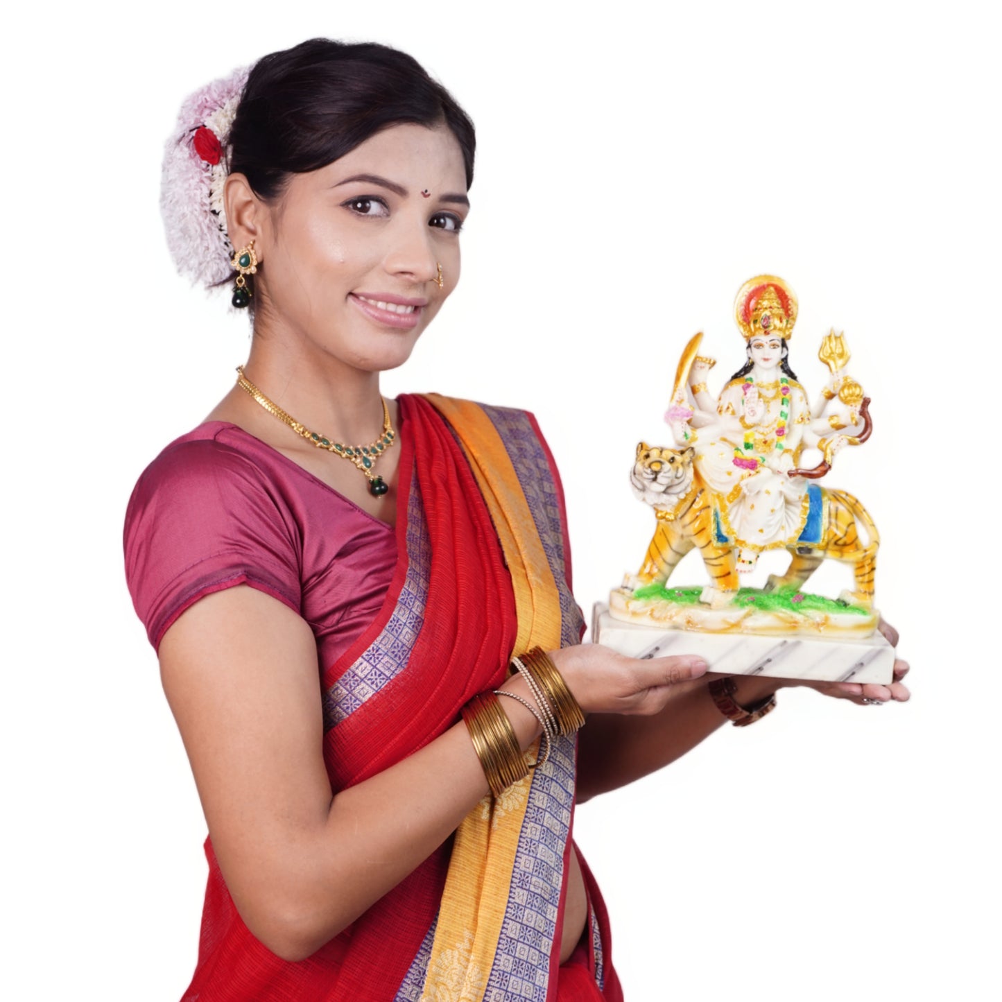 मां दुर्गा मूर्ति (26 cm) – 7-दिवसीय प्राण प्रतिष्ठित