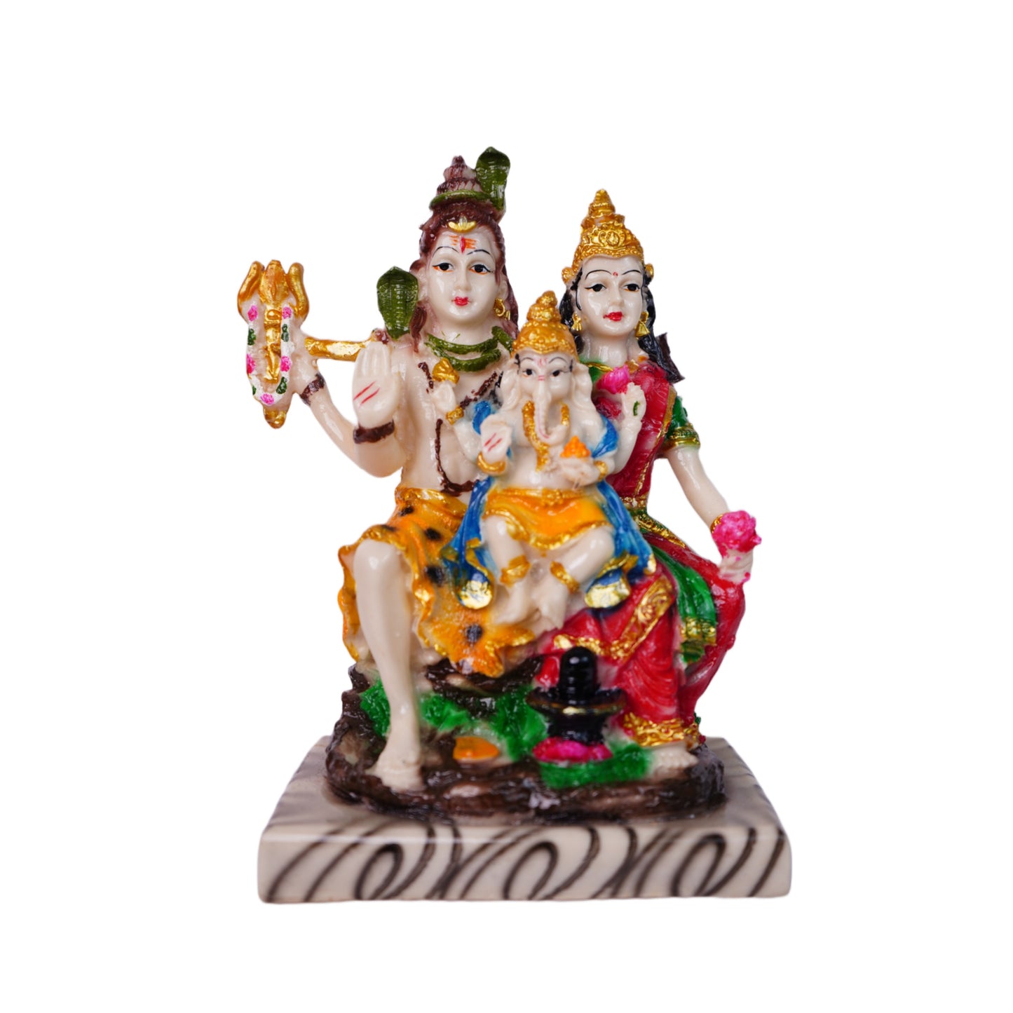 शिव परिवार मूर्ति (21 cm) – 7-दिवसीय प्राण प्रतिष्ठित