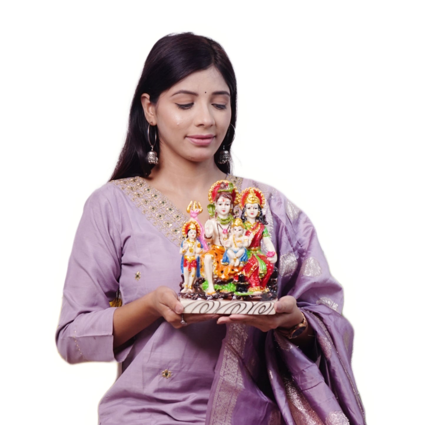 शिव परिवार मूर्ति (22 cm) – 7-दिवसीय प्राण प्रतिष्ठित
