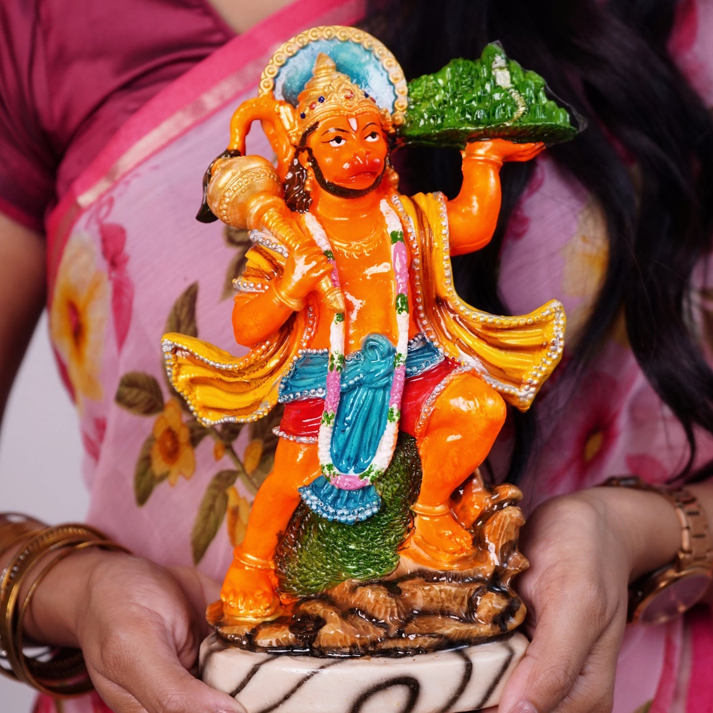 संजीवनी हनुमान जी मूर्ति (23 cm) – 7-दिवसीय प्राण प्रतिष्ठित