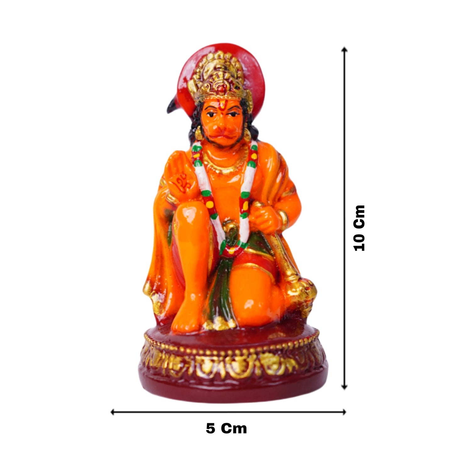 सिंदूरी हनुमान जी मूर्ति (10 cm) – 7-दिवसीय प्राण प्रतिष्ठित