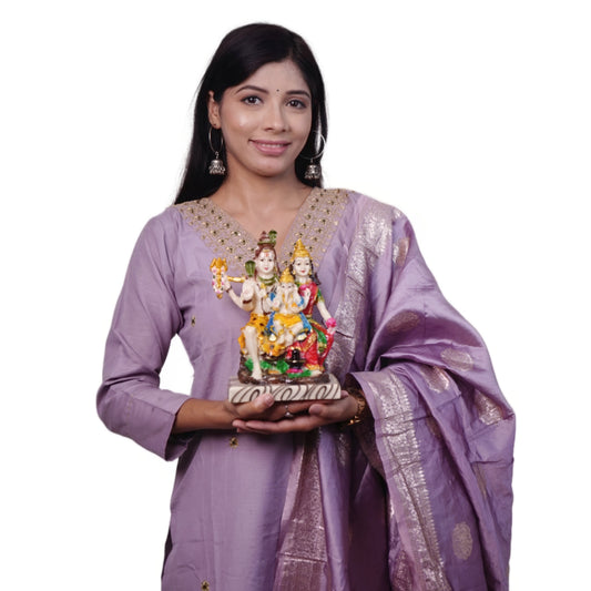 शिव परिवार मूर्ति (21 cm) – 7-दिवसीय प्राण प्रतिष्ठित