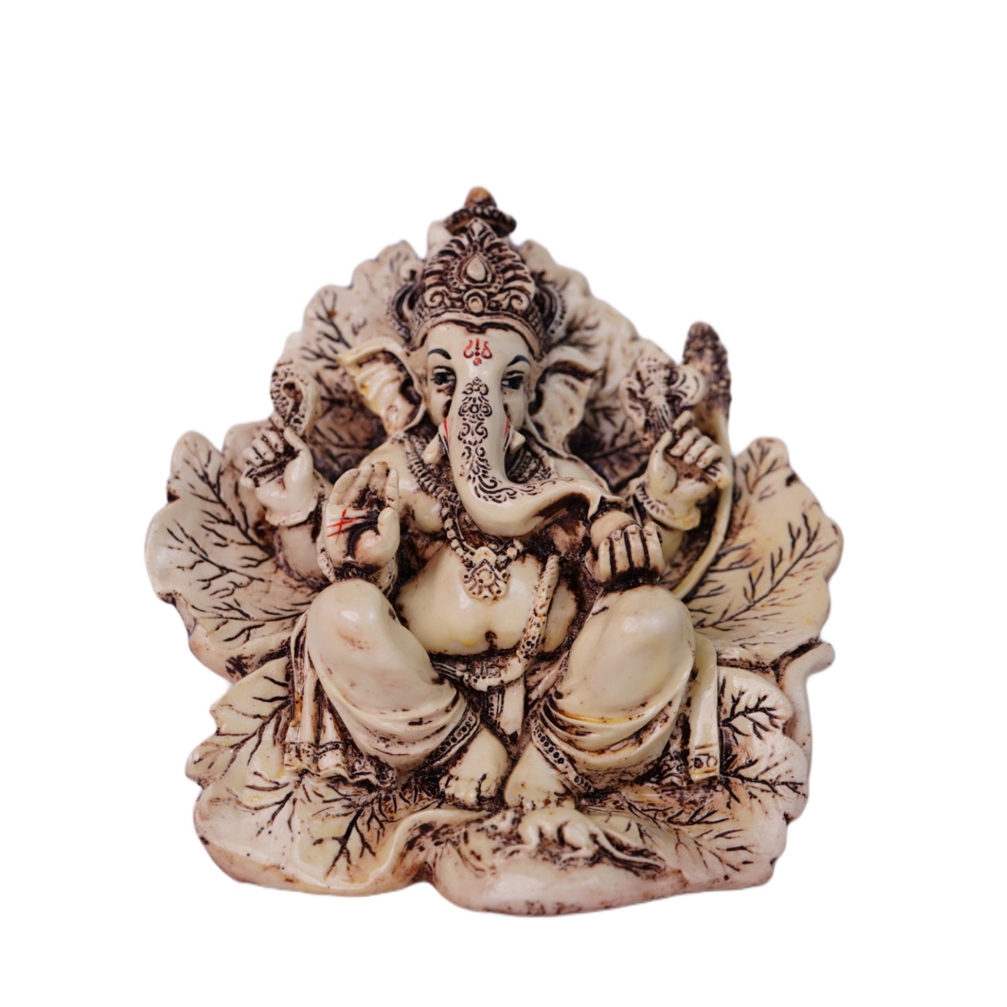 सफेद गणेश जी मूर्ति (15.5 cm) – 7-दिवसीय प्राण प्रतिष्ठित