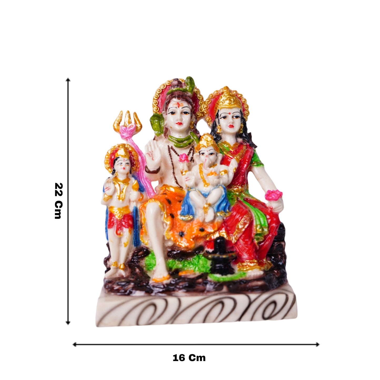 शिव परिवार मूर्ति (22 cm) – 7-दिवसीय प्राण प्रतिष्ठित