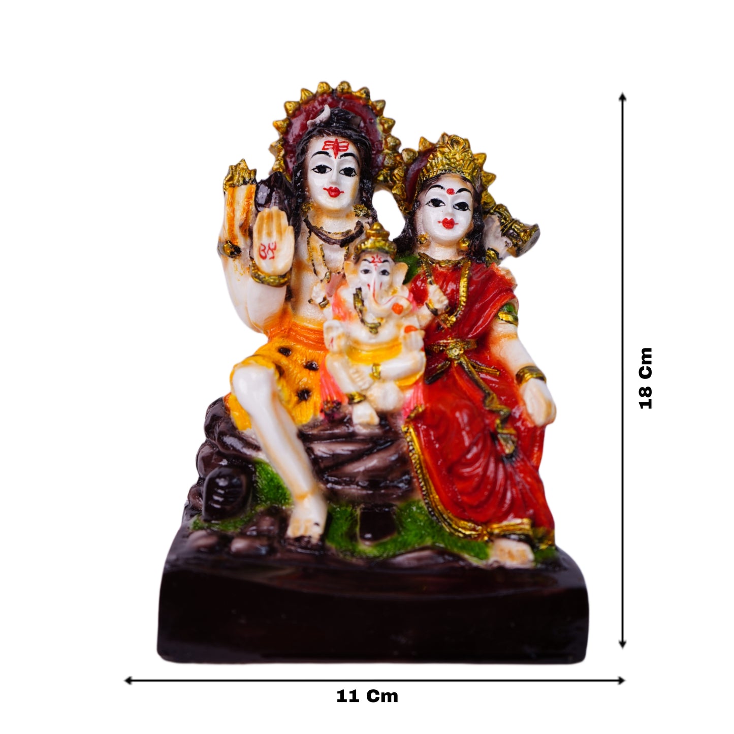 शिव परिवार मूर्ति (18 cm) – 7-दिवसीय प्राण प्रतिष्ठित