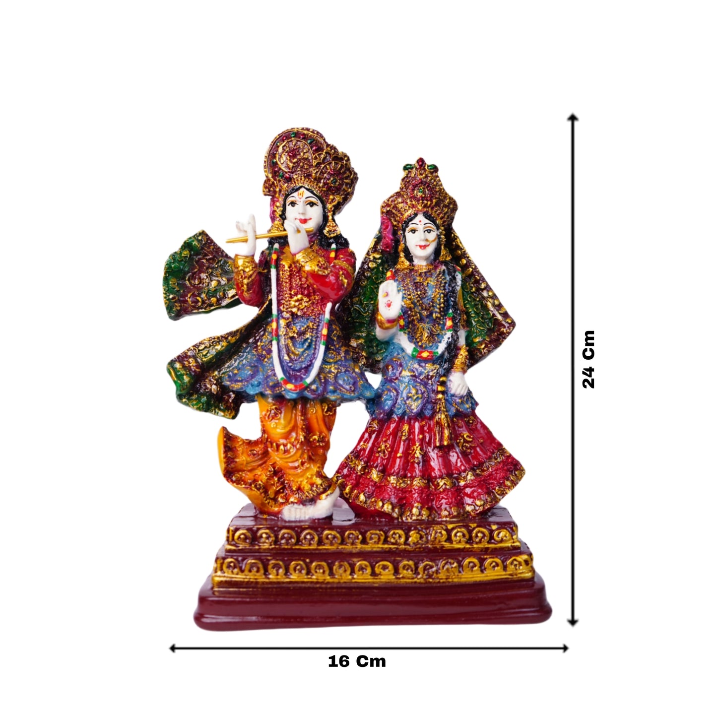 इस्कॉन राधा कृष्ण मूर्ति (24 cm) – 7-दिवसीय प्राण प्रतिष्ठित