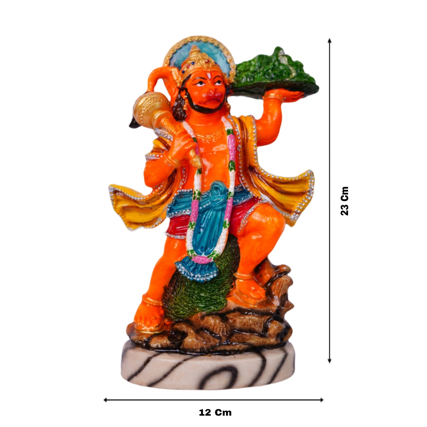 संजीवनी हनुमान जी मूर्ति (23 cm) – 7-दिवसीय प्राण प्रतिष्ठित