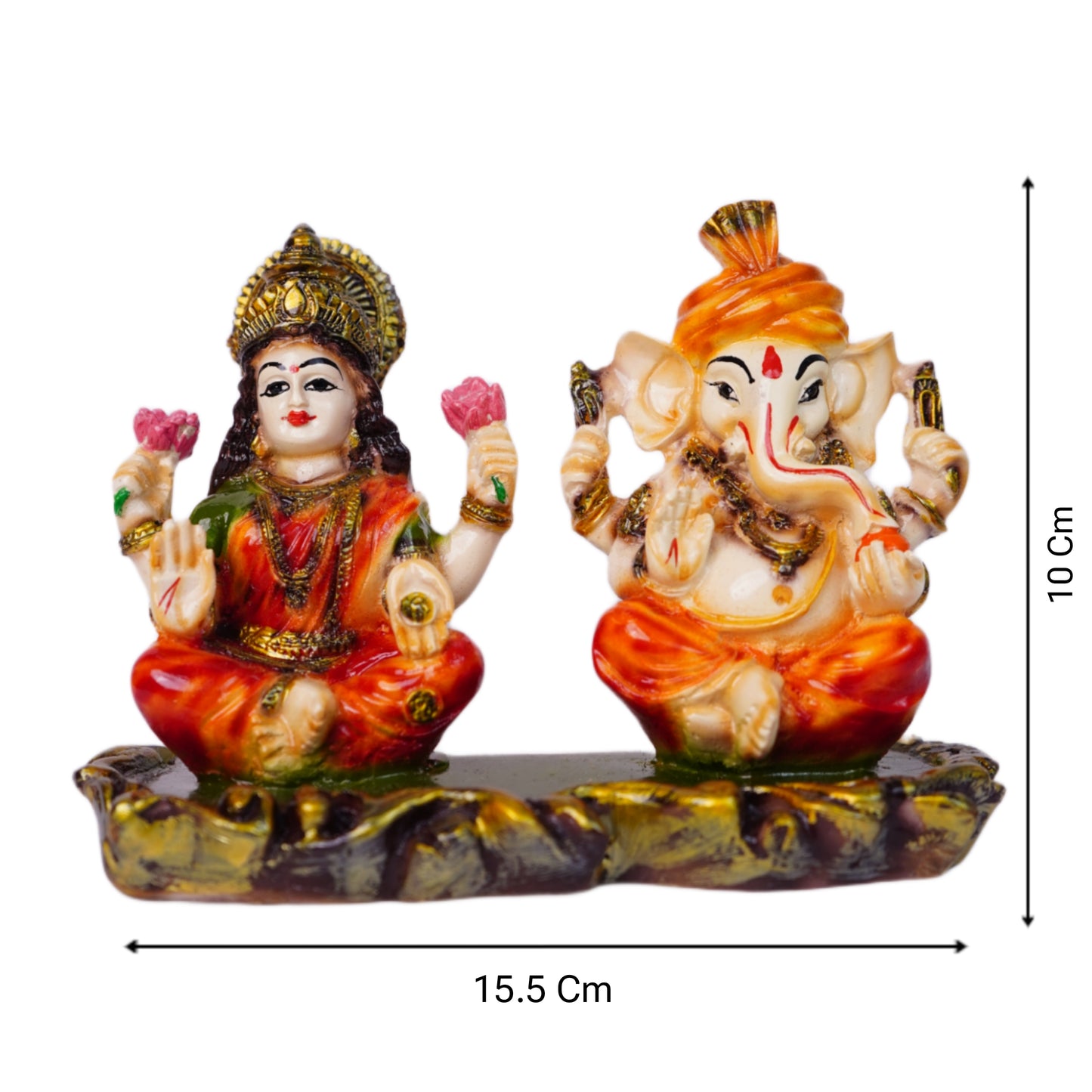 लक्ष्मी गणेश जी मूर्ति (10 cm) – 7-दिवसीय प्राण प्रतिष्ठित