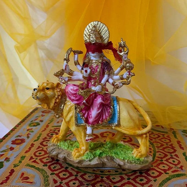 सिंहवाहिनी माँ दुर्गा मूर्ति – 7-दिवसीय प्राण प्रतिष्ठित