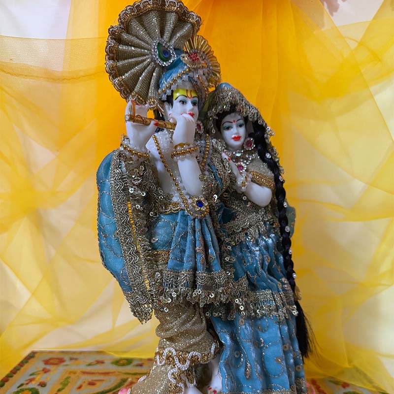 राधा कृष्ण युगल जोड़ी मूर्ति – 7-दिवसीय प्राण प्रतिष्ठित