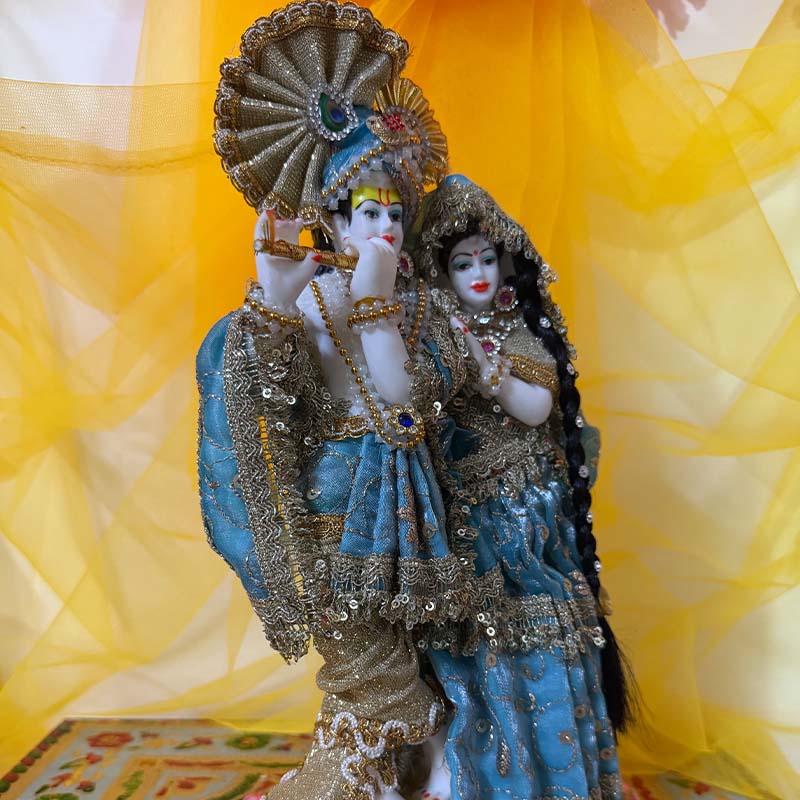 राधा कृष्ण युगल जोड़ी मूर्ति – 7-दिवसीय प्राण प्रतिष्ठित