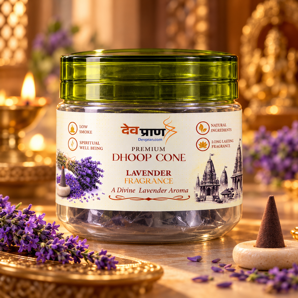 देवप्राण प्रीमियम लैवेंडर धूप कोन (Devpran Premium Lavender Dhoop Cone) – 100% प्राकृतिक एवं दिव्य शांत सुगंध