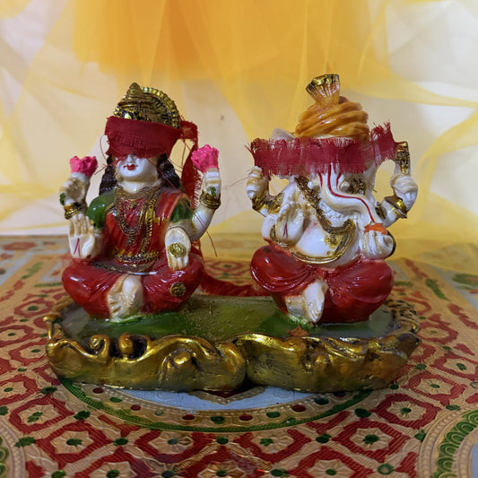 लक्ष्मी गणेश जी मूर्ति (10 cm) – 7-दिवसीय प्राण प्रतिष्ठित