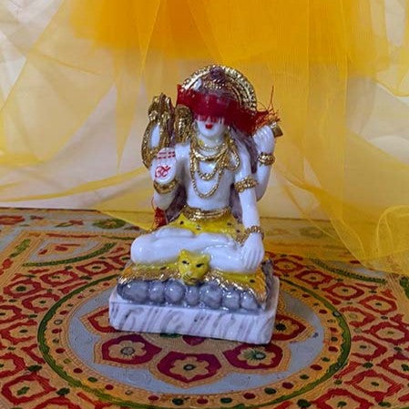सदाशिव भगवान शिव ध्यान मुद्रा मूर्ति (संगमरमर आधार) – 7-दिवसीय प्राण प्रतिष्ठित